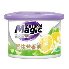 妙管家（NATURAL MAGIC）固体芳香剂空气清新剂厕所卫生间鞋子车载室内持久除臭神器 120g*1盒（柠檬清香味）