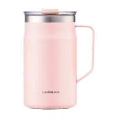 乐扣乐扣（LOCK&LOCK） 遇见惬意保温保冷杯男女高颜值大容量水杯子650mL粉色LHC4282