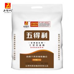 五得利 七星多用途小麦粉 5公斤/袋 面粉家庭通用中筋粉包子馒头拉面饺子
