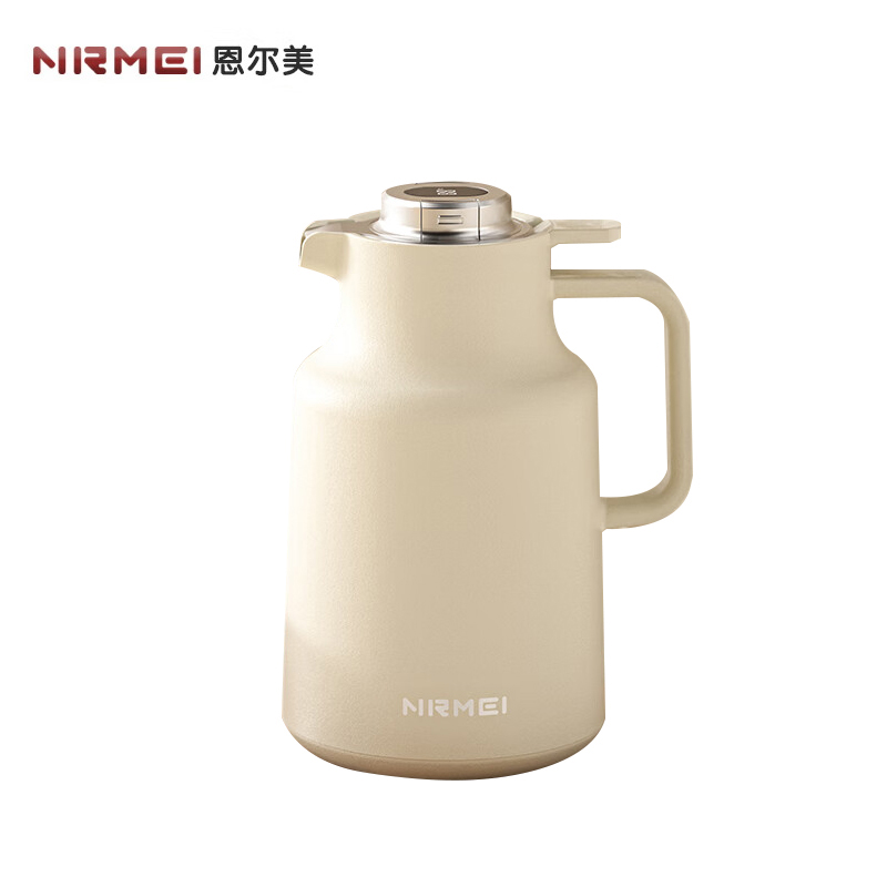 恩尔美（nRMEi） 保温壶家用大容量玻璃内胆智能热水暖壶真空开水瓶家用吉祥家用壶1500ml白色B219-1500-002