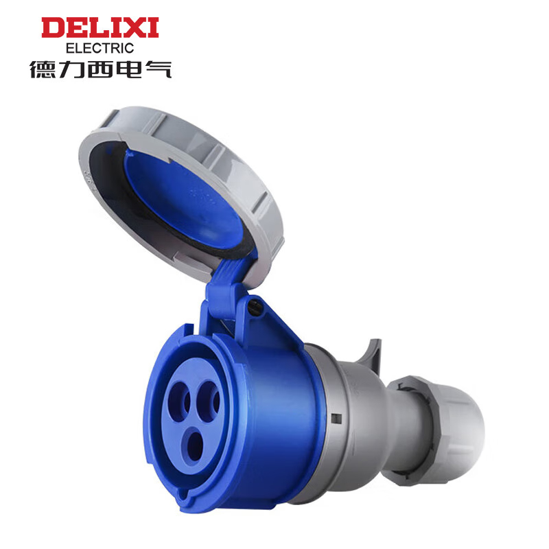 德力西电气 工业连接器 工业插座 DEP2-2132 IP67 16A 3芯 250V DHADEP22132U