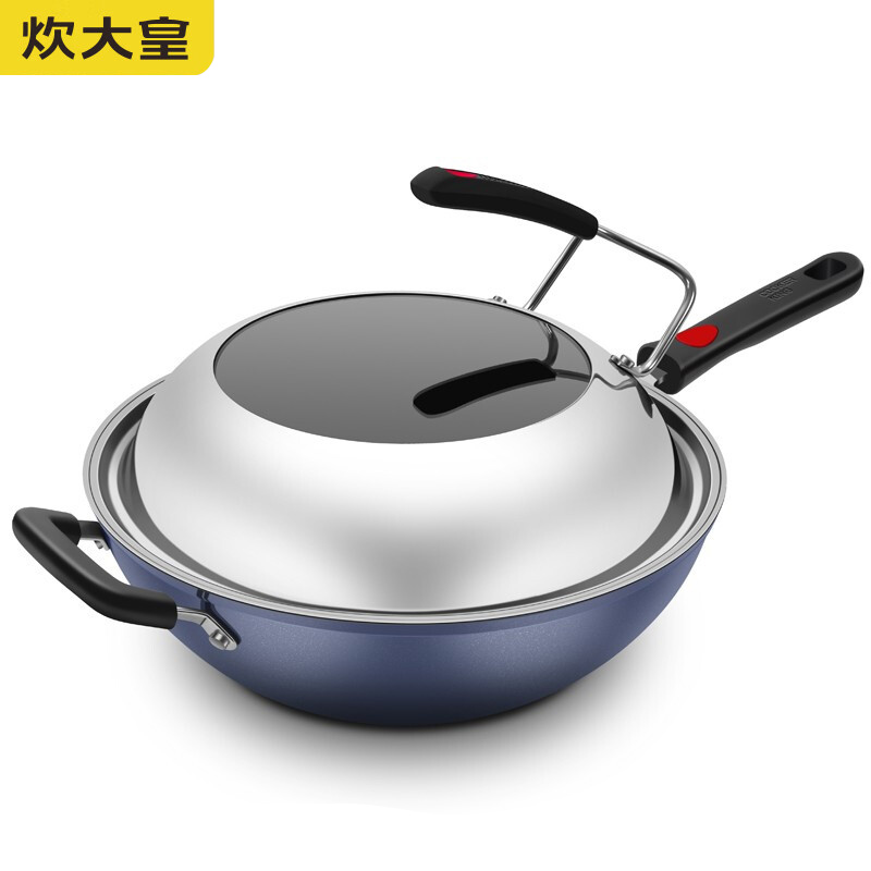 炊大皇（COOKER KING） 不粘锅32cm炒锅无烟炒菜锅具电磁炉燃气煤气灶明火通用B50335