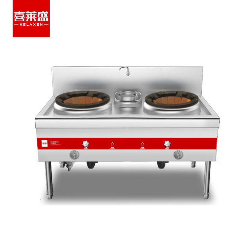 喜莱盛（XLS） SZCT28-21NCY广式猛火灶商用燃油灶台双炒一温1.0mm面板天然气液化气猛火灶耐火砖炉膛燃油款