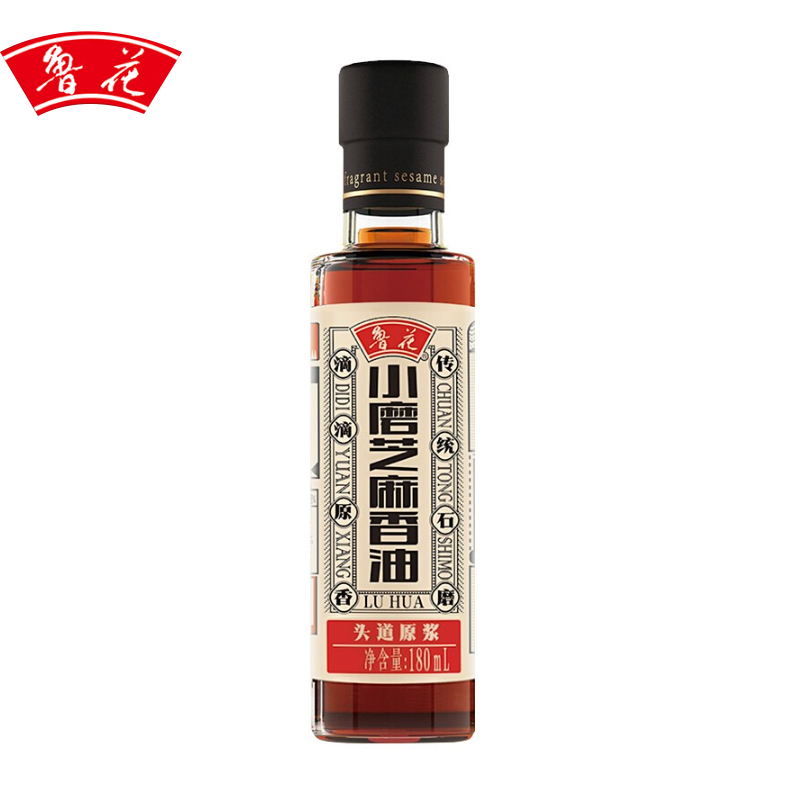 鲁花 小磨芝麻香油 厨房调味调料调味料油麻油 精选芝麻石磨精研 小磨香油180ml
