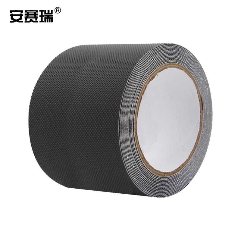 安赛瑞（SAFEWARE） 防滑胶带 PEVA防滑条楼梯地贴 室内钻石纹自粘贴条 100mmx5m 黑色