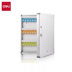 得力（deli） LZ172钥匙管理箱银色 铝合金钥匙管理箱 带锁钥匙整理收纳柜 钥匙盒 应急钥匙柜壁挂 含钥匙牌