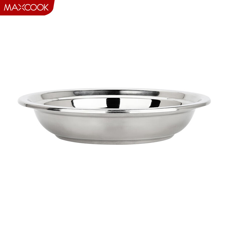美厨（MAXCOOK） MCWA-PD20不锈钢盘碟盆碟饭盘餐盘 304不锈钢 加厚 20cm