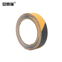 安赛瑞（SAFEWARE） 磨砂防滑胶带 PVC防滑条楼梯地贴 耐磨台阶自粘贴条 25mmx5m 黄黑色
