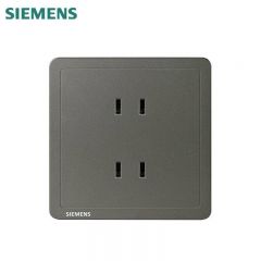 西门子（SIEMENS） 5UB14123NC06 10A 四孔插座家用墙面插座 致典系列 烟金灰 双联二极插座