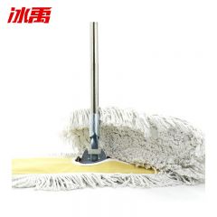 冰禹 BYJZ-3008 黄白色平板拖把 尘推排拖 棉线宽长地拖 60cm整套带杆