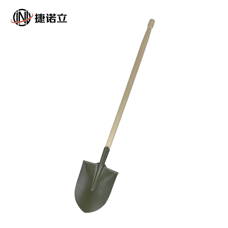 捷诺立（JNL）防汛铁锹 锰钢尖锹 户外锹 工兵铲抗洪救援战备铁锨 205工程锹+标配椿木柄 N50225