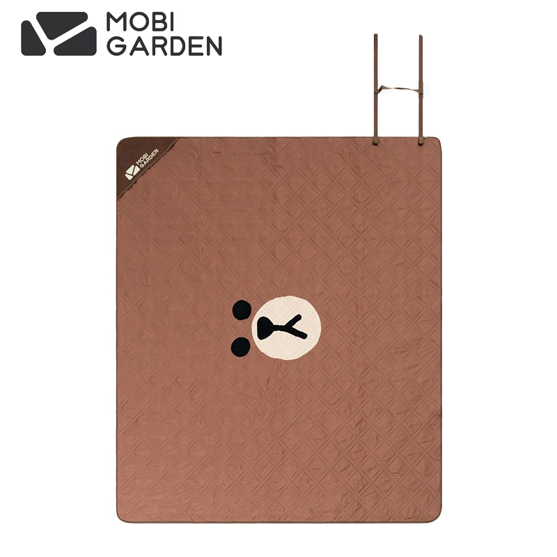牧高笛（MOBIGARDEN） Line Friends合作款 户外露营折叠便携儿童野餐垫云霞布朗熊棕