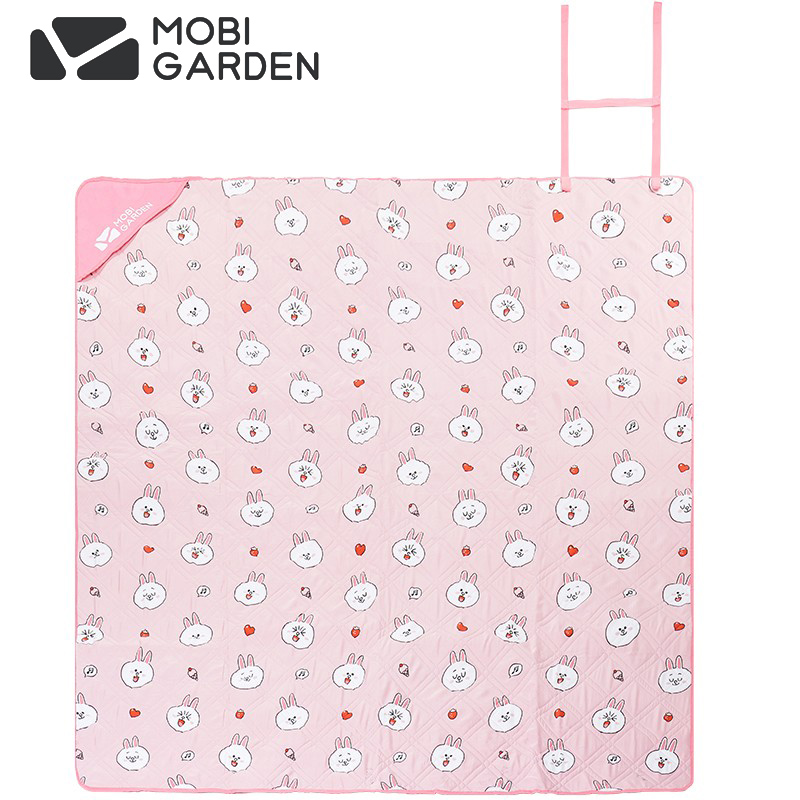 牧高笛（MOBIGARDEN） Line Friends合作款户外露营折叠便携儿童野餐垫云霞 可妮兔粉印花