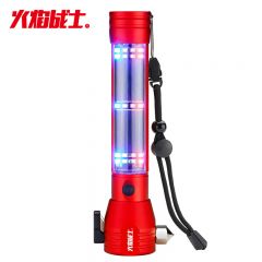 火焰战士 JSC-01安全锤多功能救生破窗逃生锤车载用强光手电报警器应急救援红色