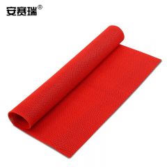 安赛瑞（SAFEWARE） 医院防滑地垫 PVC塑胶防滑走道地垫 镂空防滑地垫 商场防滑地垫（1.2m*5m）红色 厚5mm 12286