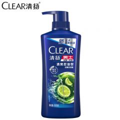 清扬（CLEAR）男士去屑洗发水清爽控油型500g 青柠薄荷醇蓬松洗头膏