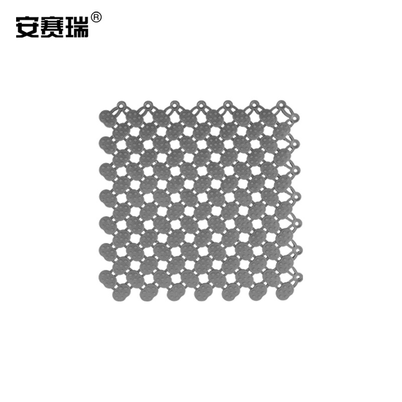 安赛瑞（SAFEWARE） 浴室淋浴房防滑垫 脚垫止滑垫子 自由拼接 浅灰色20x20cm 4片装 淋浴卫生间儿童