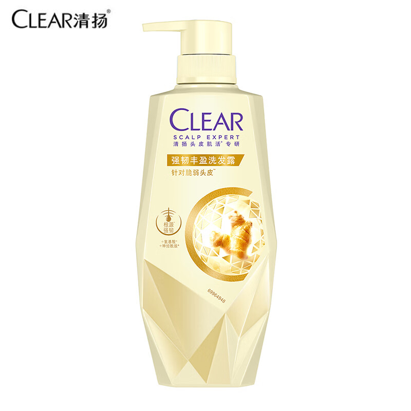 清扬（CLEAR） 头皮护理强韧丰盈氨基酸洗发露480g 修护脆弱头皮