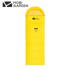 牧高笛（MOBIGARDEN） Line Friends合作款 户外保暖单人便携睡袋逐月莎莉黄-左款