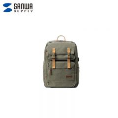 山业（SANWA）  BAG-3WAYC5AG-S 山业多功能双肩包男 大容量电脑包 旅行背包 书包大学生 帆布包 橄榄绿370*200*485mm 16英寸