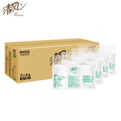 清风  卷筒擦手纸 1层180米2卷*4提