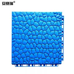 安赛瑞（SAFEWARE） 镂空防滑地垫 自由拼接浴室防滑脚垫 天蓝色25x25cm 4片装 游泳池隔水镂空垫可裁剪