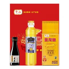 金龙鱼 酱油亚麻仔油米组合 三号金伴手礼 500g+550ml