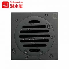 潜水艇（submarine） MTF40-10 黄铜枪灰色干湿区通用超薄防臭地漏 40管径 个