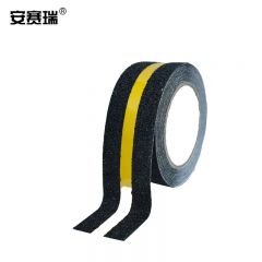 安赛瑞（SAFEWARE） 磨砂防滑胶带 PVC防滑条楼梯地贴 耐磨台阶自粘贴条 100mmx5m 黑色反光款