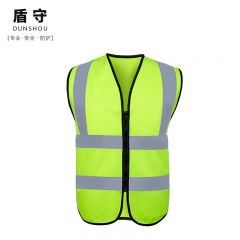 盾守 无口袋反光马甲 荧光绿 定制logo DS-FGMJX （件）