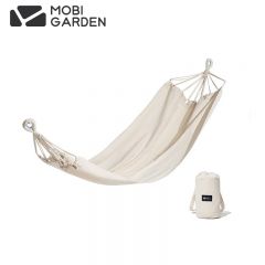 牧高笛（MOBIGARDEN） NX22671030户外露营单人沙滩休闲加厚帆布吊床梦摇象牙色