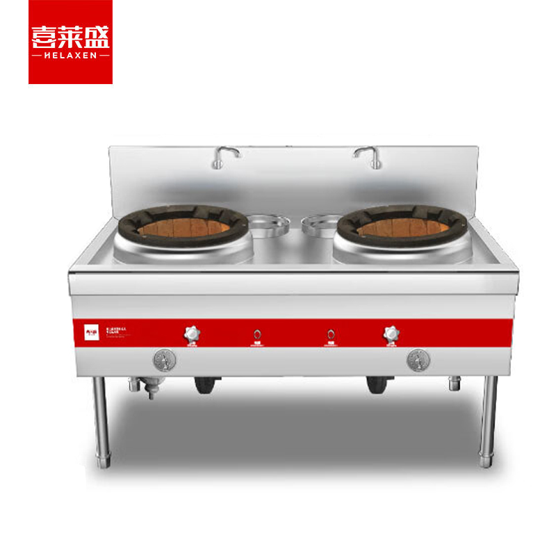 喜莱盛（XLS） SZCT28-22NAY广式猛火灶商用燃油灶台双炒双温1.0mm面板食堂天然气液化气猛火灶耐火砖炉膛燃油款