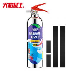 火焰战士 MSWJ620B水基灭火器620ML不锈钢车载车用家用便携小型消防器材环保0.5A21B增强型