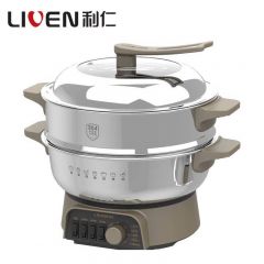 利仁（Liven） 电蒸锅电煮锅电炒锅电火锅专用锅电锅一体多功能锅电热锅蒸馒头包子多用途锅蒸蛋器定时 DZG-J3236