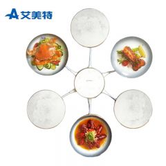 艾美特（Airmate） 花开富贵分体组合式暖菜板热菜板多功能家用饭菜保温板可拆卸收纳圆形暖菜垫分体式EHF01