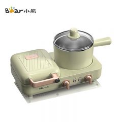 小熊（Bear） 早餐机 三明治机 电饼铛多士炉多功能料理锅多用途锅烤面包电热锅电火锅 可拆卸烤盘-DSL-A13N1一台