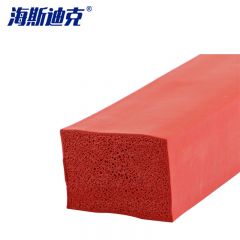 海斯迪克 HKW-276 耐高温硅胶密封条 烤箱电机柜海绵橡胶发泡条 20mm*20mm 1米/根