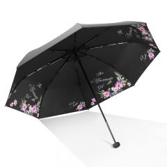 天堂伞   三折黑胶遮阳伞 upf50  紫色（锦上添花）
