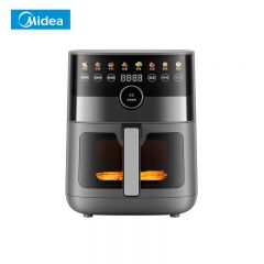 美的（Midea） MF-KZC6584可视空气炸锅2000W立体双热源匀烤智能旋钮触控多功能电炸锅 ZMD安心系列6.5L
