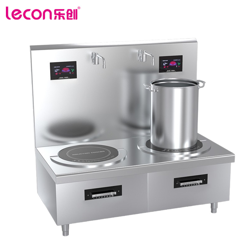 乐创（lecon） 商用电磁双头矮汤灶 24KW大功率电磁灶 380V LC-J-P24G2