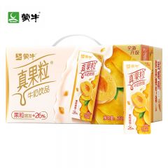 蒙牛 真果粒桃果粒牛奶饮品250g*12盒 学生早餐奶营养健康送礼物伴手礼福利优质黄桃Q弹果粒 装整箱