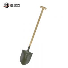 捷诺立（JNL）防汛铁锹 锰钢尖锹 户外锹 工兵铲抗洪救援铁锨 205工程锹+T把椿木柄 N50224