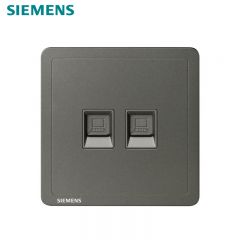 西门子（SIEMENS） 5UH14653NC06 双电脑插座CAT5E(超5类) 二位网络插座宽带插座 致典系列 烟金灰
