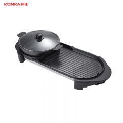 康佳（KONKA） KEG-W006电烧烤炉多功能鸳鸯电火锅涮烤一体锅家用电烤炉烤涮锅 双温控可分离