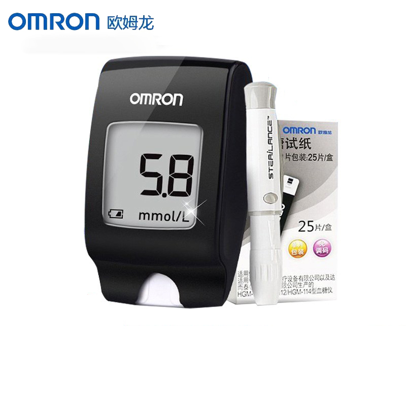 欧姆龙（OMRON） 血糖仪HGM-114含25套试纸+采血针