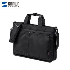 山业（SANWA）商务休闲电脑包 防泼水 15英寸 BAG-BF1BK-15 黑色