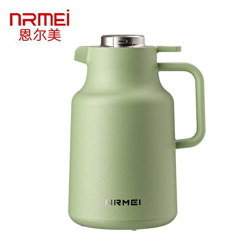恩尔美（nRMEi） 保温壶家用大容量玻璃内胆智能热水暖壶真空开水瓶家用吉祥家用壶1500ml绿色B219-1500-001