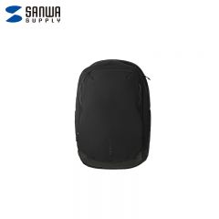 山业（SANWA） BAG-BPC15BK 休闲双肩包男 出差旅行商务背包 轻量笔记本电脑包 简约学生书包 格调黑 16.4英寸