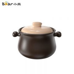 小熊（Bear） 砂锅 CP-G0049棕色砂锅 整鸡煲汤 耐高温干烧不裂6L大沙锅 炖锅燃气灶陶瓷锅中药锅