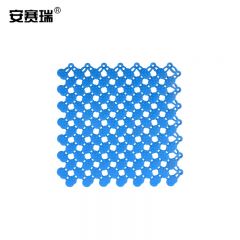 安赛瑞（SAFEWARE） 浴室淋浴房防滑垫 脚垫止滑垫子 自由拼接 蓝色20x20cm 4片装 淋浴卫生间儿童